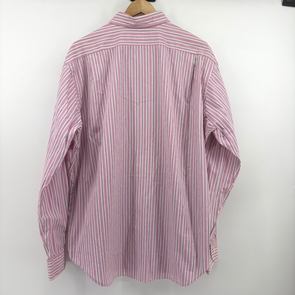 Polo Ralph Lauren POLO Stanton Classic Fit Pink Stripe Button Down Shirt Mens XL - Picture 5 of 9